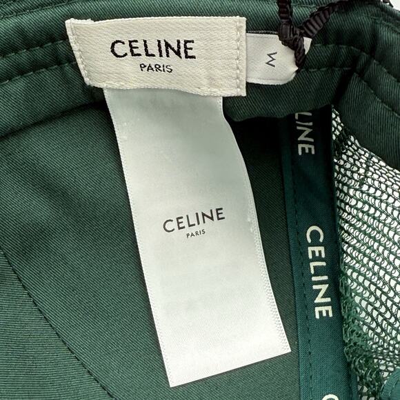 NWT Authentic Celine Triomphe Green Adjustable Baseball Cap - Picture 9 of 10